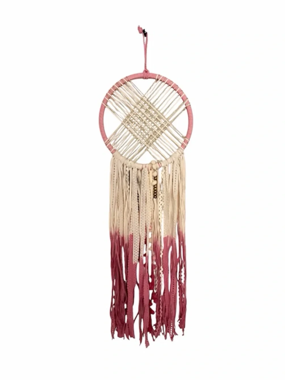 Macramé Pink Ombré Dream Catcher Boho decoration